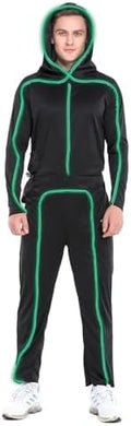 HSCTEK Light Up Adult Stick Figure Costume, Led Halloween Cosplay Men Women