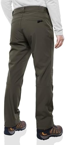 Outdoor Ventures Men's Fleece Lined Ski Snow Pants Waterproof Insulated