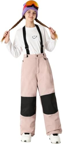 GSOU SNOW Kids Baggy Snowboard Pants Ski Bibs Girl Boy Waterproof Insulated