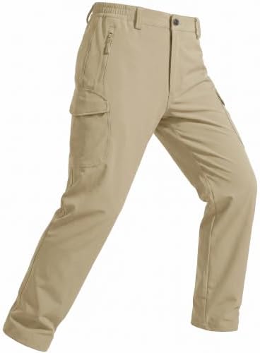 MAGCOMSEN Snow Pants for Men Fleece Lined Softshell Winter Men's Ski Pants
