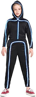 Light Up Child Stick Figure Costume, Led Halloween Cosplay Boys Girls