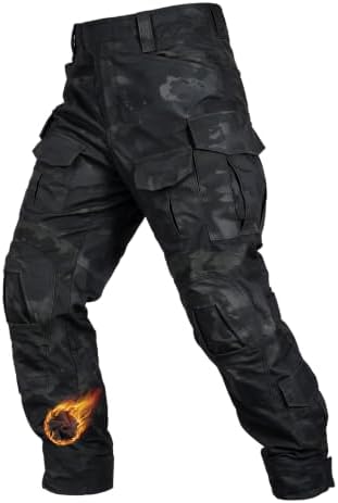 TRGPSG Men's Fleece Lined Hiking Pants Winter Tactical Pants