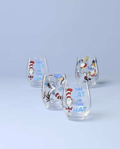 Lenox Dr. Seuss Cat in the Hat Tumblers, Set of 4