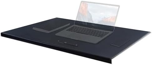 AKOZLIN 27.55”x 15.8" Soft PU Leather Surface Office Desk Mouse Mat Anti-Push Pad with Full Grip Fixation Lip Table Blotter Edge-Locked Protector