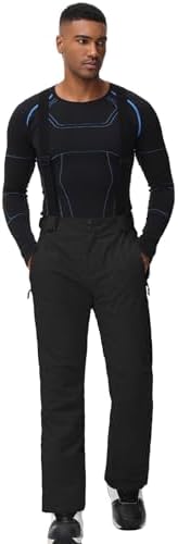 Men's Snow Ski Pants Insulated Waterproof Warm Winter Snowboard Bibs