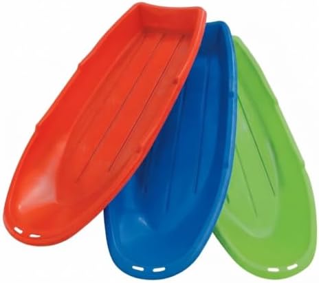 Peterkin Sledge - Huge 1.2M Long - Plastic Snow Sledge - Winter Lightning - Assorted Colours
