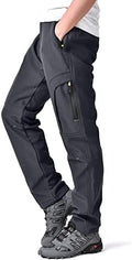 Men's hiking Snow Pants Skiing Winter Insulated Fleece lined Outdoor Water Repellent camping,walking,fishing