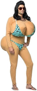 Unittype Mankini Halloween Costume for Men, Padded Bikini Babe Gag Jumpsuit