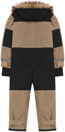 YRAETENM Snow Suit for Kids Boys Girls One Piece Snowsuit Girls and Boys Waterproof Insulated Winter Jumpsuit Coveralls