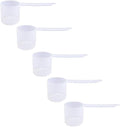 67cc Long Handle Measuring Scoop (4 Tablespoon / 67mL) - Heavy-Duty Plastic Spoon for Powders, Protein, Coffee, and Baking, 5-Pack