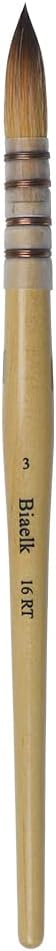 9PCS Biaelk16RT Professional Mop Acrylic Paint Watercolor Brushes Set Taklon Hair Large Round Pointed Tip Wooden Handle Size12345681012 for Watercolor,Pottery,Wash,Gouache,Face Painting