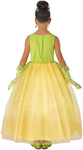 Spooktacular Creations Halloween Girls Frog Princess Dress, Green Fairy Costume for Kids, Fancy Dress for Birthday, Cosplay