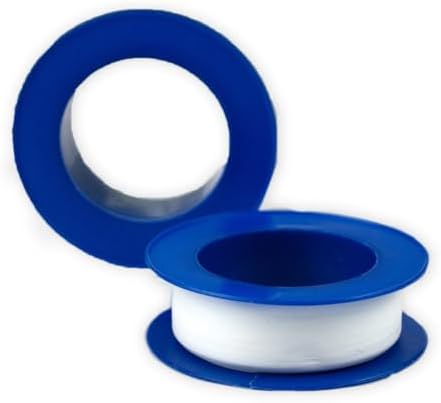 20 Pack Plumber's Sealing Tape, White Flex P.T.F.E Thread Seal Tape, Leak Proof Fit for Threaded Pipe Joints, Durable Plastic Snap Case for Convenient Storage, Reliable Plumbing Solution, Bulk, White
