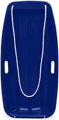 Best Choice Products 35in Kids Plastic Toboggan Snow Sled w/Pull Rope, 2 Handles