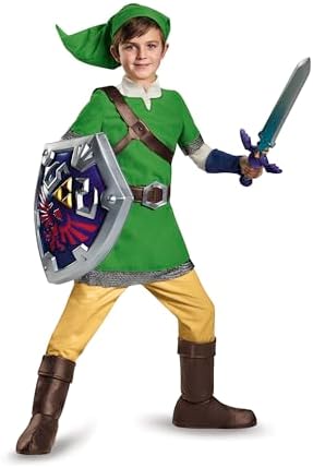The Legend of Zelnda Link Deluxe Costume, Officially Licensed The Legend of Zelda Costume for Kids