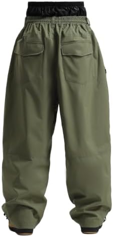 GSOU SNOW Mens Womens Baggy Snowboard Pants Loose Fit Ski Snow Pants