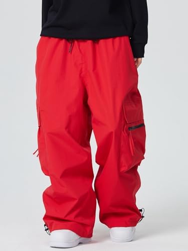 Mens Baggy Cargo Ski Pants Super Baggy Snowboard Snow Pant Women Insulated Loose Pant Sports Waterproof