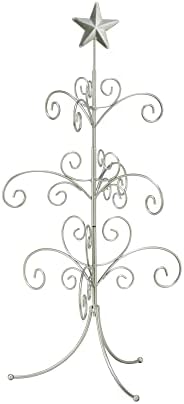 Tripar Decorative Tree Ornament & Jewelry Display, Silver Finish (22-Inch Height) - Decorative Metal Wire Stand - 3 Tiers of Branches, Perfect for Wrought Iron Trees - Perfect Holiday Gift