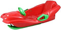 harayaa Snow Sled Steerable Toboggan Bobsled Ski Board with Steering Wheel Side Handles Reinforced Base Double Slides HDPE Heightened Back Suitable