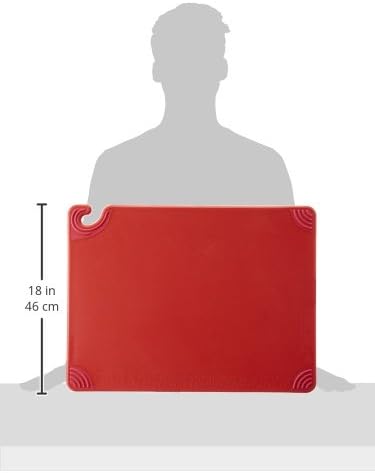 San Jamar Cutting Board,18x24 in,Red CBG182412RDGR - 1 Each