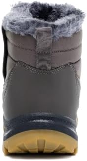 Jakcuz Plus Size Men's Water Resistant Winter Snow Boots with Warm Faux Fur