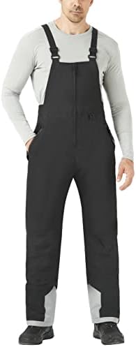 WULFUL Mens Insulated Snow Bibs Waterproof Winter Ski Pants Snowboarding Overalls