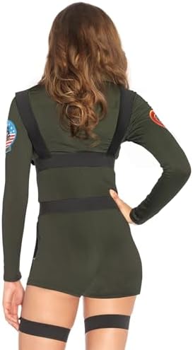 Leg Avenue Women's Top Gun Spandex Romper Costume