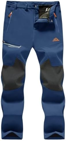 MAGCOMSEN Men's Snow Ski Winter Pants Waterproof Hiking Fleece Lined Pants