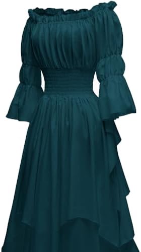Women's Gothic Witch Dress Medieval Renaissance Costume Victorian Dress