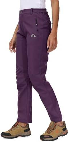YSENTO Women's Hiking Pants Fleece Lined Winter Snow Ski Insulated Utility Work