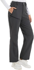 Women's Ski Snow Pants Fleece Lined Waterproof Flare Warm for Winter
