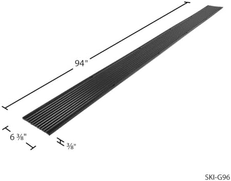 Black Ice 7' x 10" Snowmobile Trailer Ski Guides for Transporting Trailers and Truck Beds - Heavy-Duty Outdoor Accessories for Friction-Free Loading and Transport