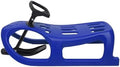 Snow Sled for Kids with Steering Wheel - Single Rider Winter Sleigh for Toddlers & Children, Heavy Duty Plastic Sled with Pull Rope, Low Temperature Resistant Outdoor Sleds for Snowy Hills & Backyard