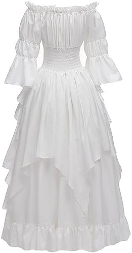 Women's Gothic Witch Dress Medieval Renaissance Costume Victorian Dress