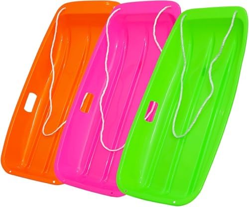 2-Person Sled for| 35" All-Season Toboggan | Reinforced Structure | High Weight Capacity | for Snow, Beach & Park