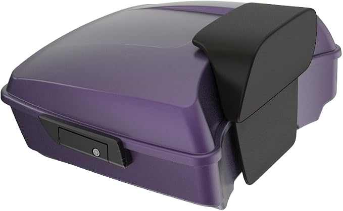Advanblack 2025 RG Tour Trunk Pack Purple Abyss Denim Chopped Tour Trunk Pack Backrest Pad for '97-'25 Harley Touring Road King Street Glide Electra Glide CVO models