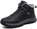 TSIODFO Men's Waterproof Snow Boots Leather Hiking Boot