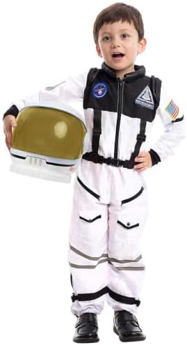 Spooktacular Creations Astronaut Costume with Helmet, Space Suit for Toddler, Kids Astronaut Halloween Costume for Cosplay