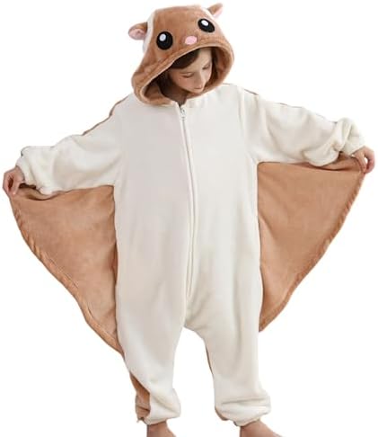Animal Onesie Pajamas for Kids, Soft Flannel Halloween Cosplay Costume for Boys Girls