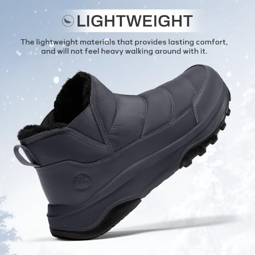 Coostar Snow Boots for Men Waterproof Winter Boots with Arch Support Lightweight Outdoor Casual Boot