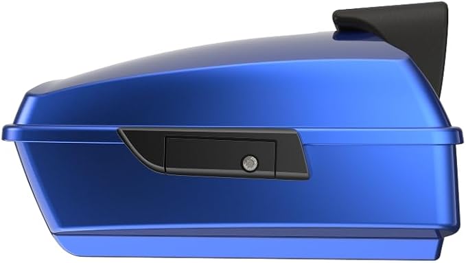 Advanblack 2026 Road Glide Tour Trunk Pack Aurora Blue Denim Chopped Tour Trunk Pack Backrest Pad for '97-'26 Harley Touring Road King Street Glide Electra Glide CVO models