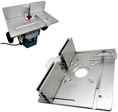 Router Table Insert Plate, Aluminum Alloy 2 in 1 Woodworking Bench Flip Board for Electric Routing Trimming Machine