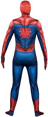 MARVEL Spider-Man Official Adult Deluxe Zentai Halloween Costume - Stretch Spandex with Hidden Zippers and Wrist Slits