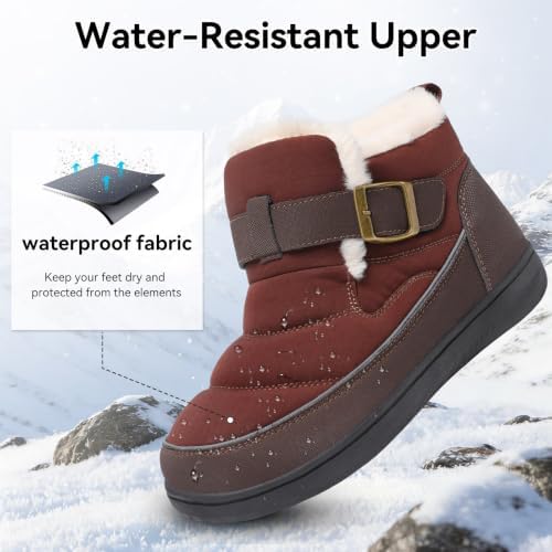XIHALOOK Womens Snow Boots Winter Waterproof Mid-Calf Boots