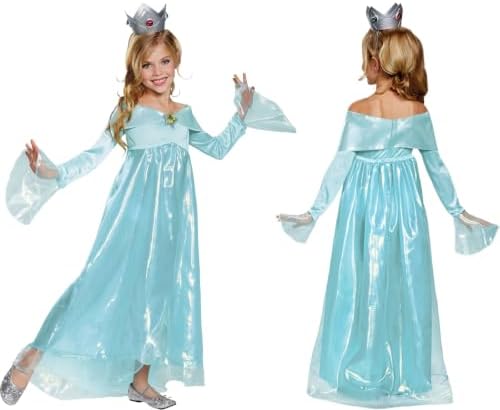 Disguise Super Mario Bros Rosalina Costume, Official Nintendo Halloween Dress Up Outfit with Crown