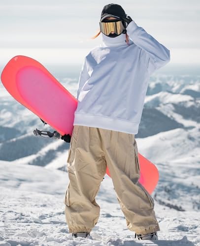 Mens Baggy Cargo Ski Pants Super Baggy Snowboard Snow Pant Women Insulated Loose Pant Sports Waterproof