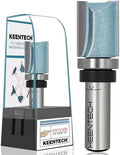 KEENTECH Flush Trim Router Bit, 1/2" Shank x 3/4" Dia x 1" Depth