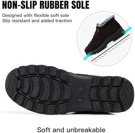 SHIBEVER Snow Boots For Women Warm: Winter Comfortable Non Slip Ankle Boot
