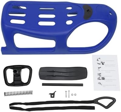 SHZICMY Snow Sled for Kids with Steering Wheel, 220LBS Capacity Winter Sled with Pull Rope, PE & Iron Sled for Outdoor Snowy Hills, Ages 3-12 for Family Winter Fun