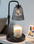 Marble Candle Warmer Lamp Black with Cycle Timer, Dimmable Wax Melt Warmer